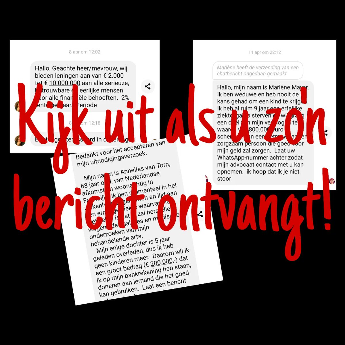 WeimarWinkelen's tweet photo. De dag van de arbeid is hopelijk een goede dag voor dit bericht. Wij denken dat veel mensen, regelmatig berichten ontvangen zoals hieronder te zien. Trap er niet in of raadpleeg iemand bij twijfel.

Fijne dag van de arbeid gewenst!

#WidW #Weimar #TrapErNietIn #Oplichters https://t.co/MXVtvJcuuR