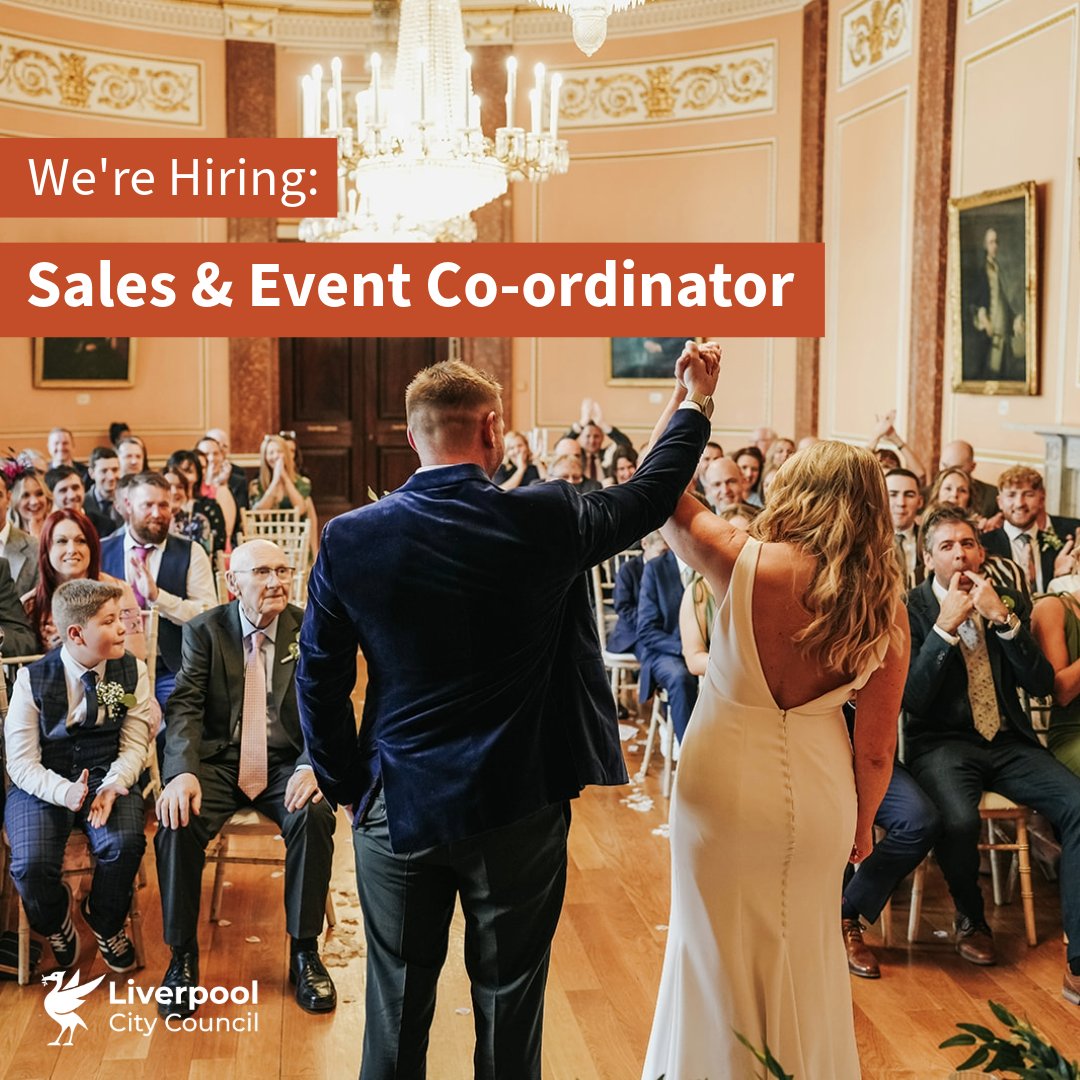 We're Hiring! Liverpool City Hall's are seeking a Sales & Event Co-ordinator to work across an exciting portfolio of events predominantly within the corporate and wedding sectors across Croxteth Hall, Liverpool Town Hall and St George's Hall! Apply now - bit.ly/SalesandEvents…