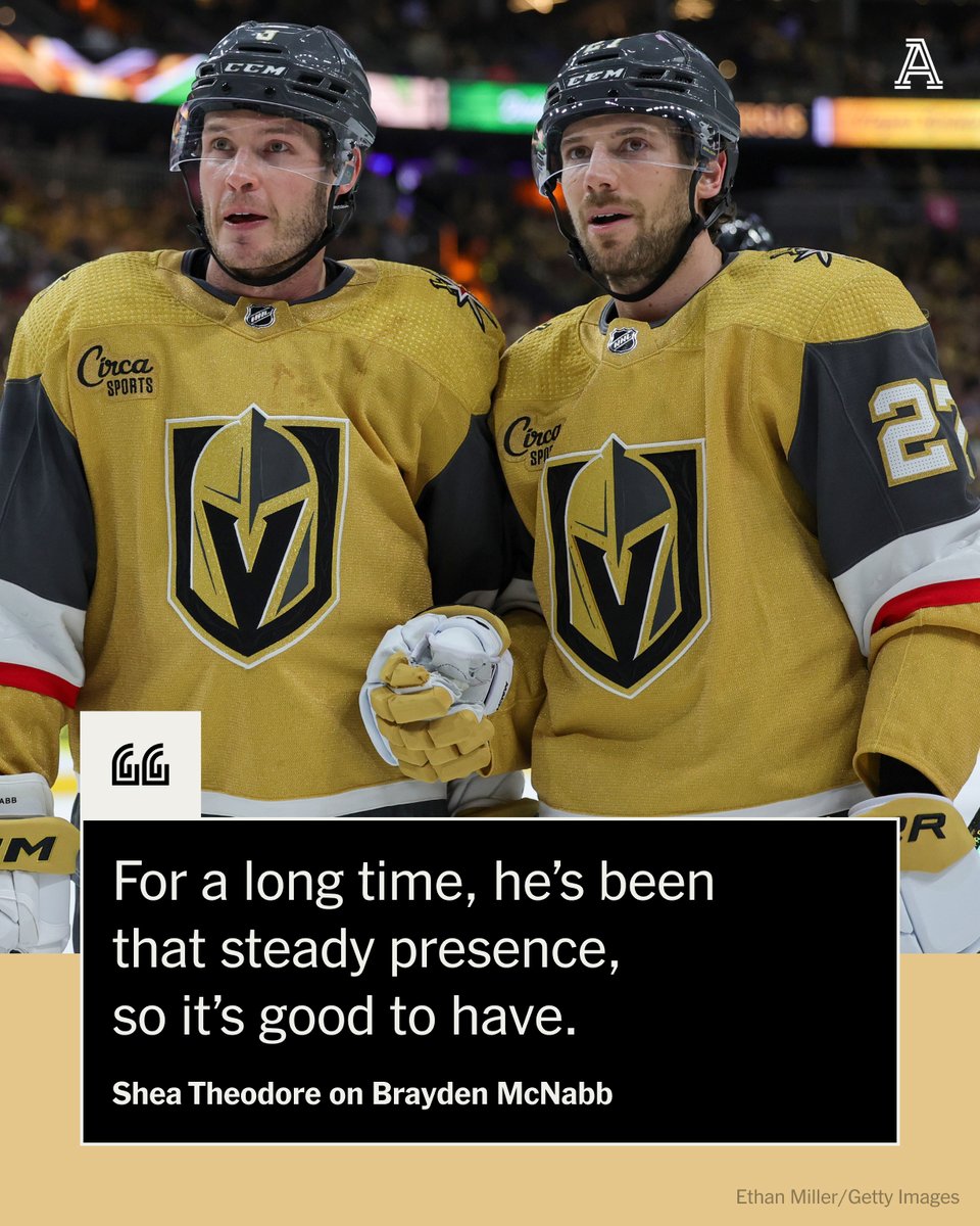 An Original Misfit, Brayden McNabb has been one of the Golden Knights' stabilizing forces over his seven-year tenure. He doesn’t seek the glory, writes @JesseGranger_, but he’s found it more often than he’s used to in these playoffs. theathletic.com/5460673/2024/0…