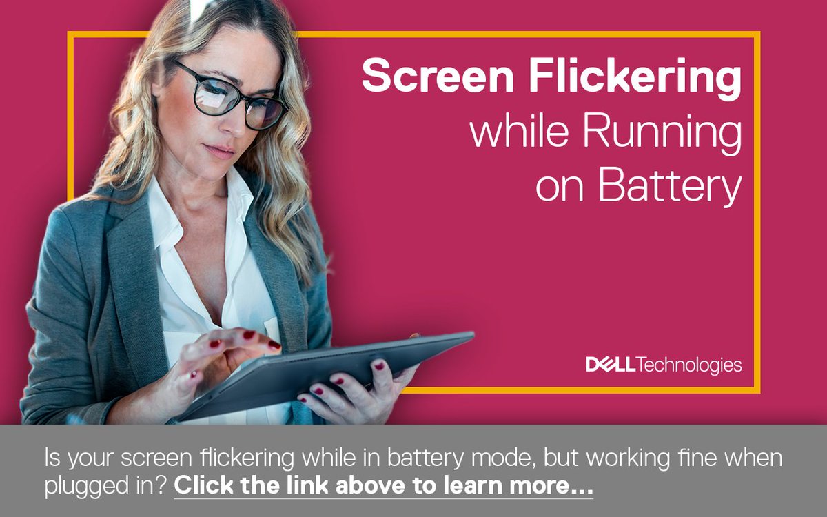 💻 Does your laptop screen #flicker while running on battery power?

It's a function of your system's power saving settings. 

Tap to change: ➡️ del.ly/6013bQUTV ⬅️
#DellTips #TechTips