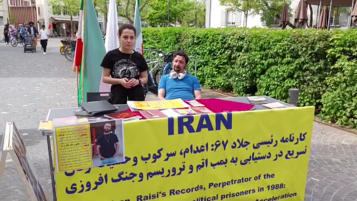 4- #Aarau, #Switzerland—April 30, 2024: Freedom-loving Iranians and #MEK supporters organized an exhibition in solidarity with the #IranRevolution. #StopExeutionsInIran #ToomajSalehi #FreeIran