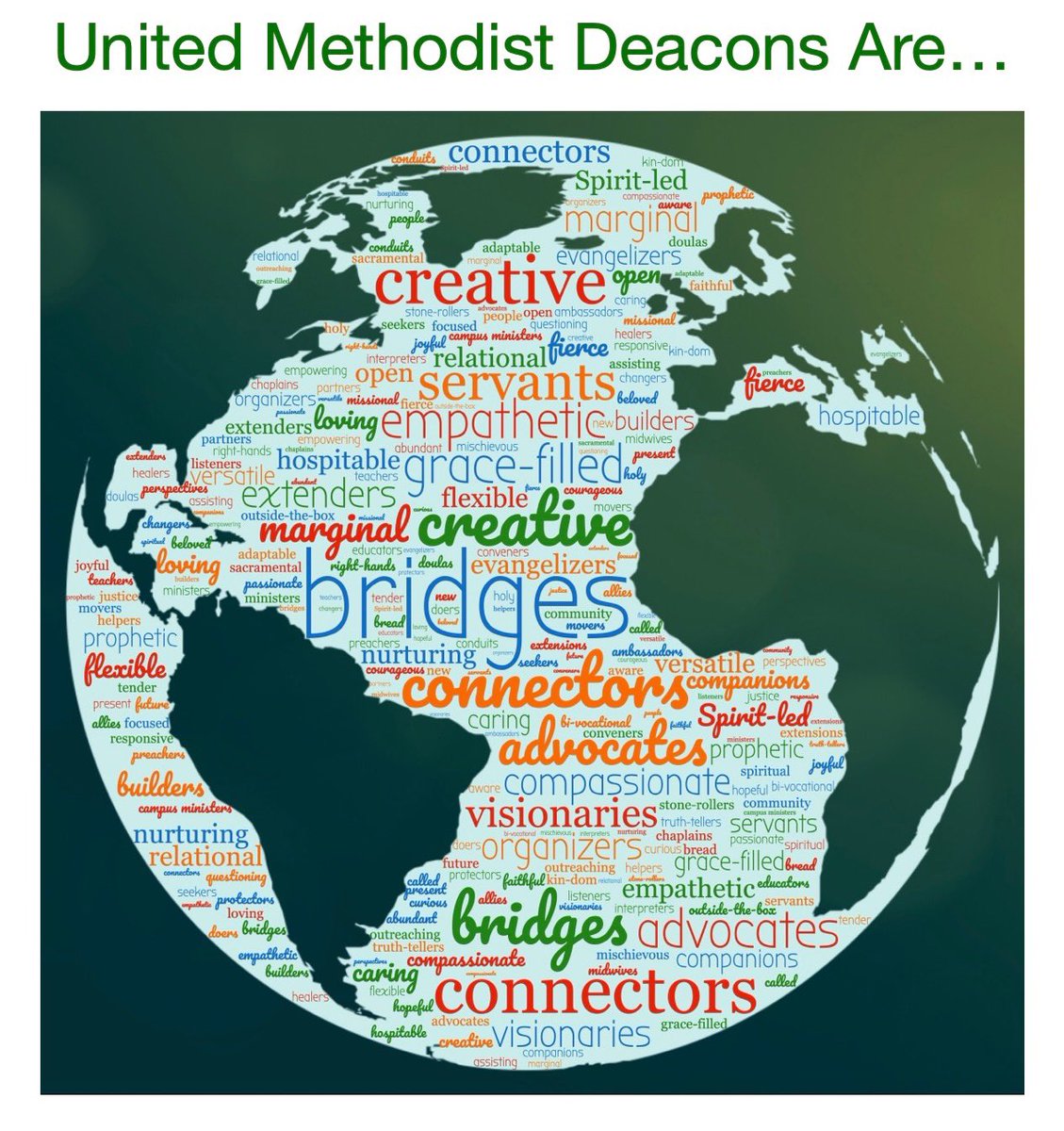Deacons in the UMC shared a word about what Deacons are. Here is the result.  #UMCGC