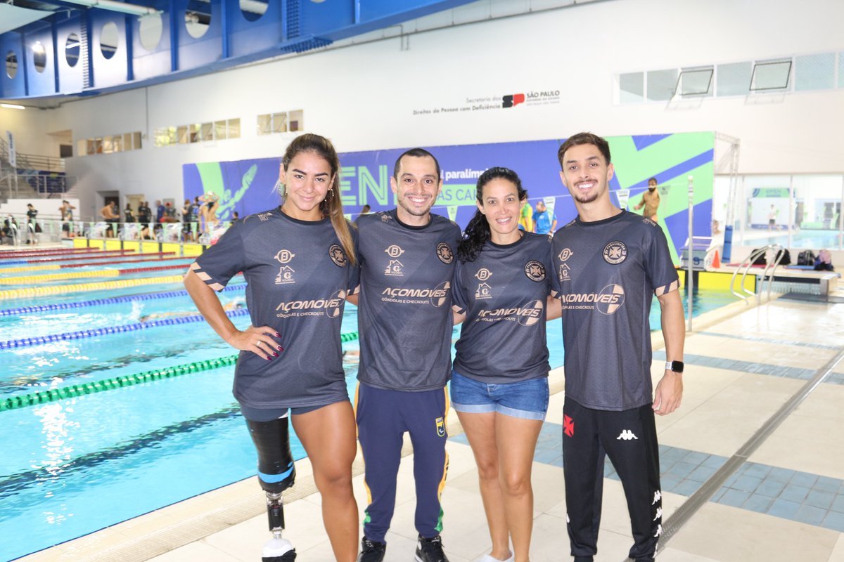 Cinco nadadores paralímpicos da nossa equipe já estão no CT Paralímpico, em São Paulo, para a Seletiva para os Jogos Paris 2024: Caio Amorim (no centro), Camille Rodrigues (à esquerda), Daniel Mendes (à direita), Lídia Cruz e Thomaz Matera. Livia Prates (no centro) é a