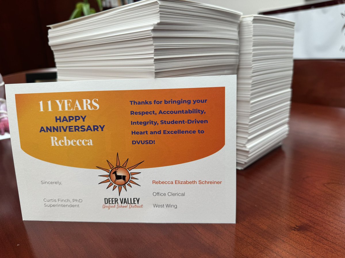 May, June, AND July <a href="/DVUSD/">Deer Valley Unified School District</a> employee anniversary cards. #GetBusy 😅