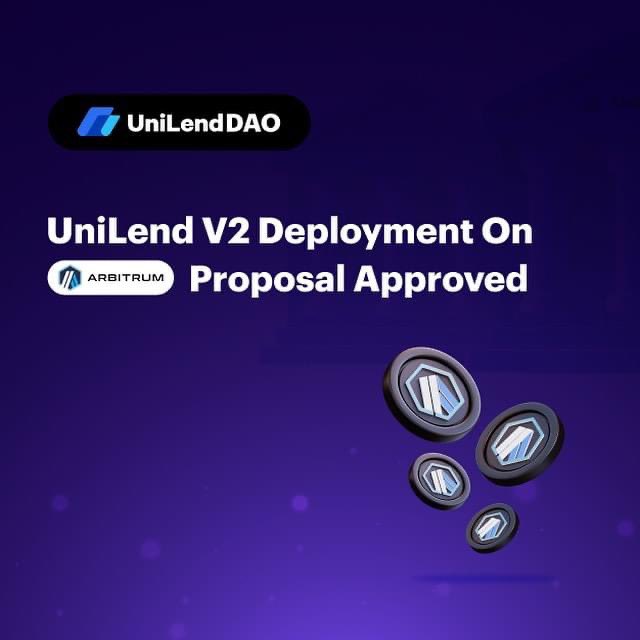 🚨New Chain Alert🚨 #UniLend V2 Deployment on Arbitrum Proposal is now Approved✅ 🗳️Our community gives the proposal the green light, passing it with flying colors during the voting phase. 📚Learn More: commonwealth.im/unilend-financ… Keep your eyes peeled for upcoming details!👀