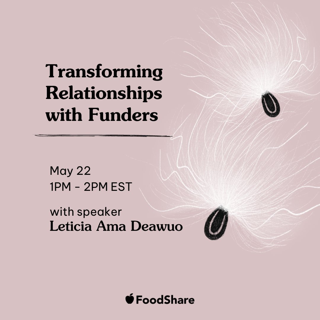 The final workshop in our upskilling series — Advancing Justice in the Community Food Sector — is coming up! ✨ Transforming Relationships with Funders with Leticia Ama Deawuo ✨ Register: tickettailor.com/events/foodsha…