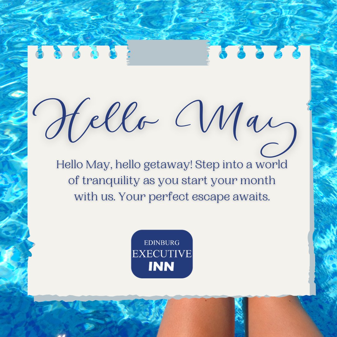 Feel the summer breeze early this May! 🌞🌷 Book your spot at Executive Inn and soak in the vibrant vibes of Edinburg. 

#ExecutiveInn #WelcomeMay #EarlySummer #MayStay #VacationGoals #TexasTravel #ExploreTexas