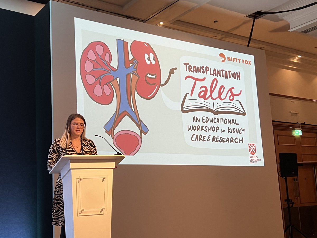 Had the opportunity to present @NCCPE #Engage2024 on Transplantation Tales today and shared some of the insightful and creative outputs about #kidneytransplant from young people, HCPs, and researchers!! @QUBSONM  @RenalArtsGroup @DonationAquinas @NiftyFoxCreativ