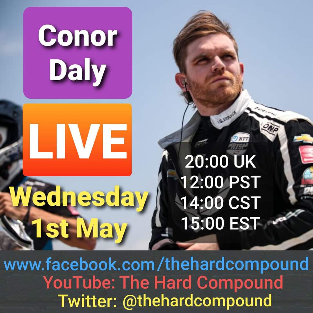 **STARTING SOON** We're LIVE with @ConorDaly22 in under an hour! We'll discuss his motorsport journey from karting to @IndyCar, Formula Ford to @DAYTONA, @NASCAR to @Nitrocross_ and more! Come & join us, see below for where ⬇️⬇️ #livestreaming #INDYCAR #nascar #Indy500