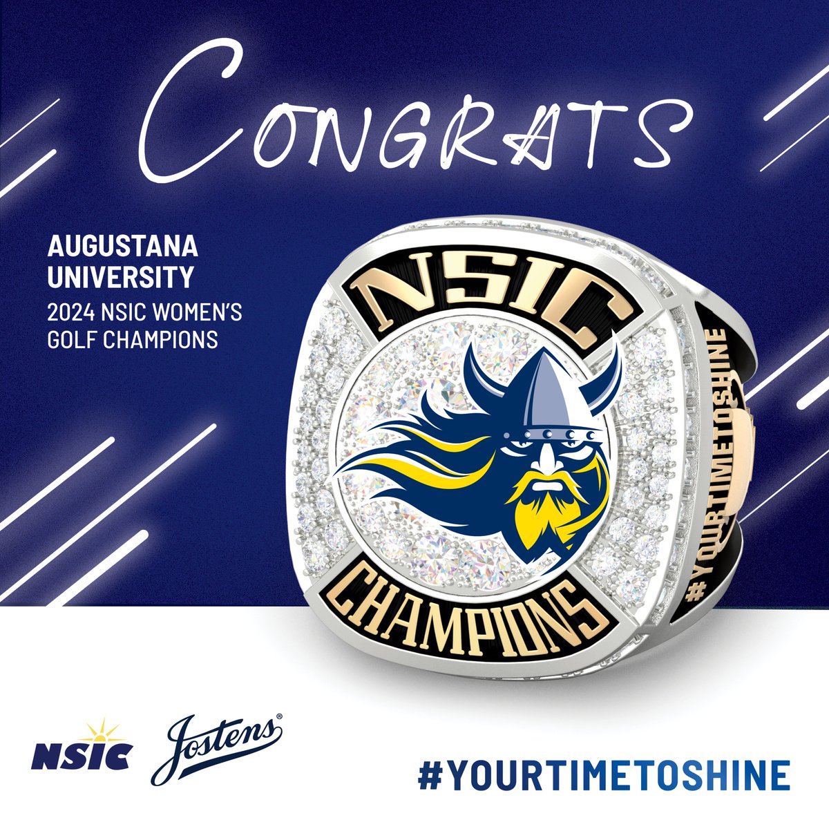 Along with our partner @Jostens we would like to congratulate once again @AugieWomensGolf on winning the 2024 #NSICWGOLF Championship this past weekend! Making it their 4th straight and 13th overall title. #YourTimeToShine