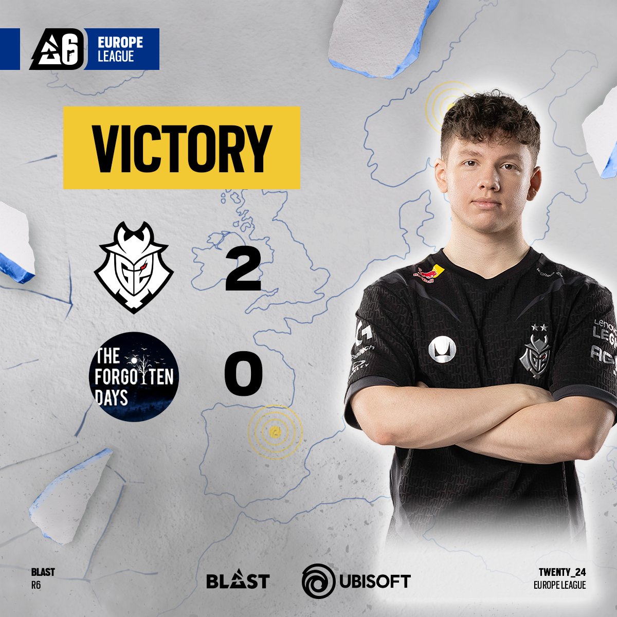 The Forgotten Days fought well but @G2esports takes the W ‼️

LCQ Finalists confirmed ✅ #R6EUL