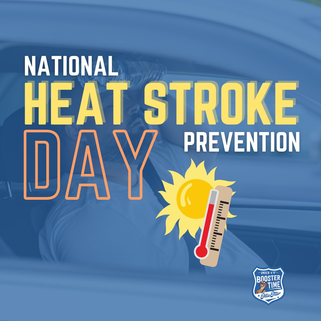 Today is National Heat Stroke Prevention Day!

Remember to never leave children unattended in cars during these hot summer months! Also, remember that it does not have to be a hot day for the inside of a vehicle to warm up.

#HeatStrokePrevention #CarSafety #OllieOtterTN