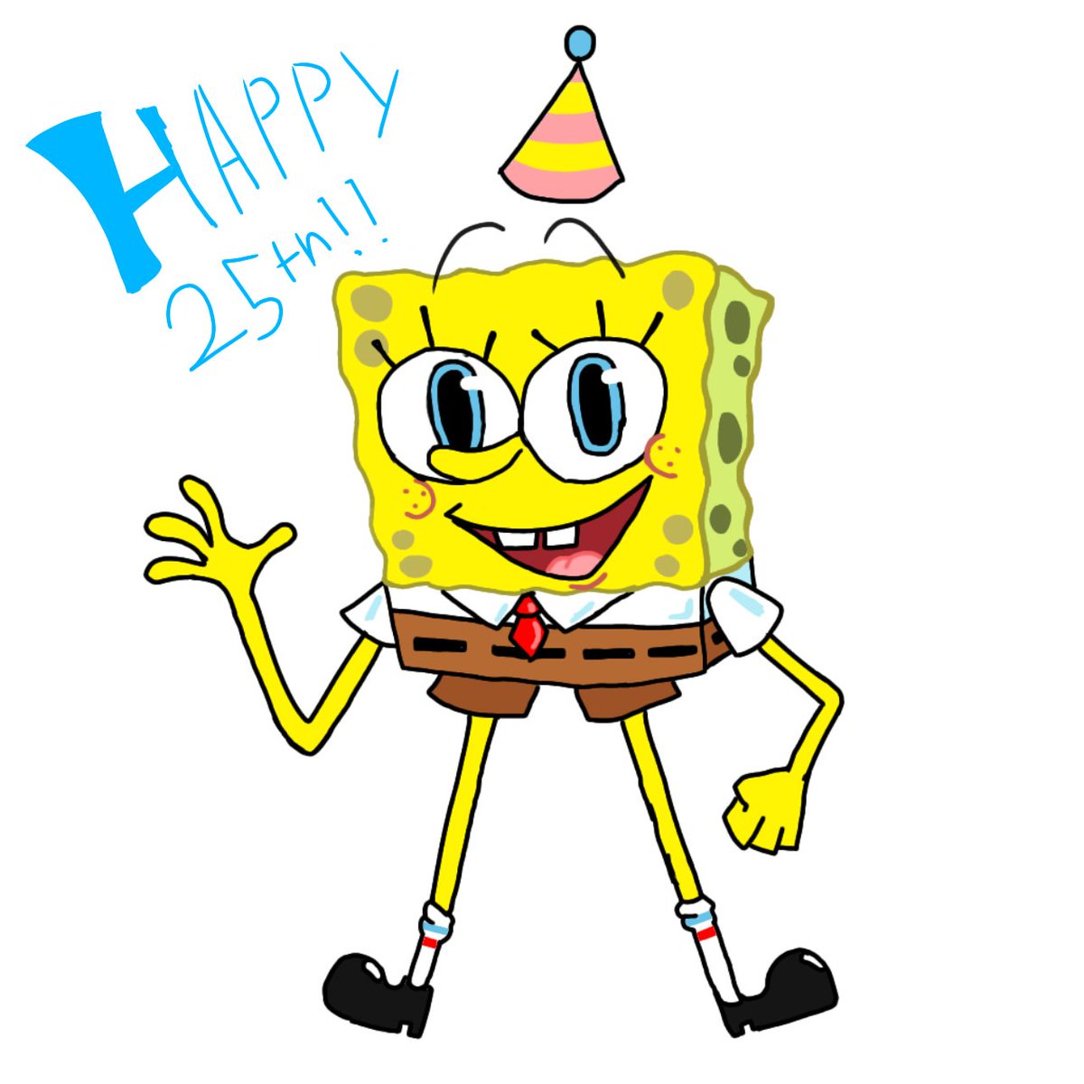 HAPPY 25TH ANNIVERSARY TO MY FAVORITE SHOW!! #25yearsofspongebob