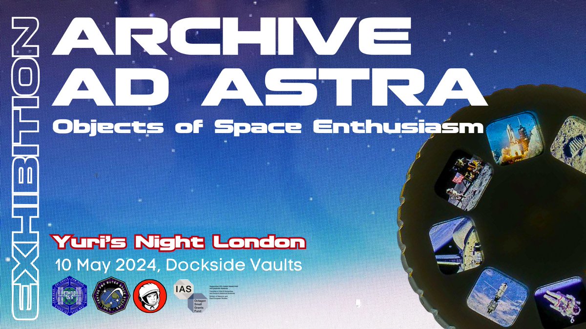 My exhibition ARCHIVE AD ASTRA, a collaboration with the many incredible people I've met throughout my research, will be at @YurisNightLDN next Friday, May 10!! This is the very last chance to see it, so please come help me give it a proper farewell! yurisnight.net/london/tickets