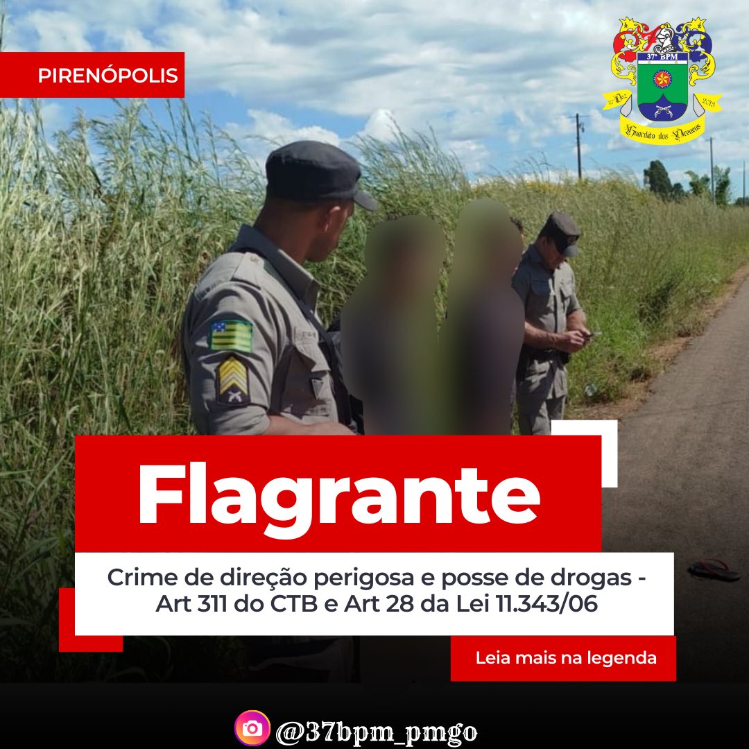 Feriadão de Dia do Trabalhador, Policiais Militares do 37ºBPM nas ruas. Flagrante de crime de direção perigosa e posse de drogas. Resultado; veículo apreendido e lavraturas de dois TCOs.