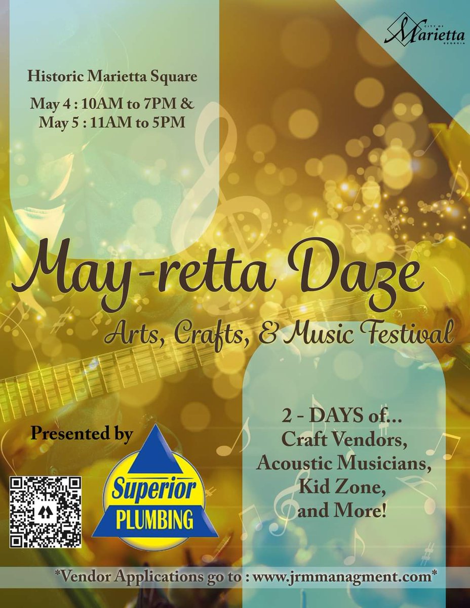 We'll be at May-Retta Daze in Marietta Square on Saturday with Mosquito Hunters of Powder Springs-Kennesaw! Come shop, relax, and soak up the sounds on the Square! poweratl.iheart.com/calendar/conte…