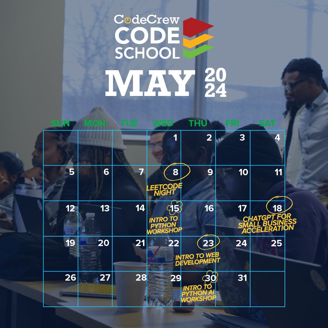 Unleash your potential this May with @CodeSchoolMphs! Broaden your horizons with our Byte Size Learning Courses, especially our latest offering - Intro to Python for Adults. Stay tuned for registration details! #CodeCrew #softwaredevelopment