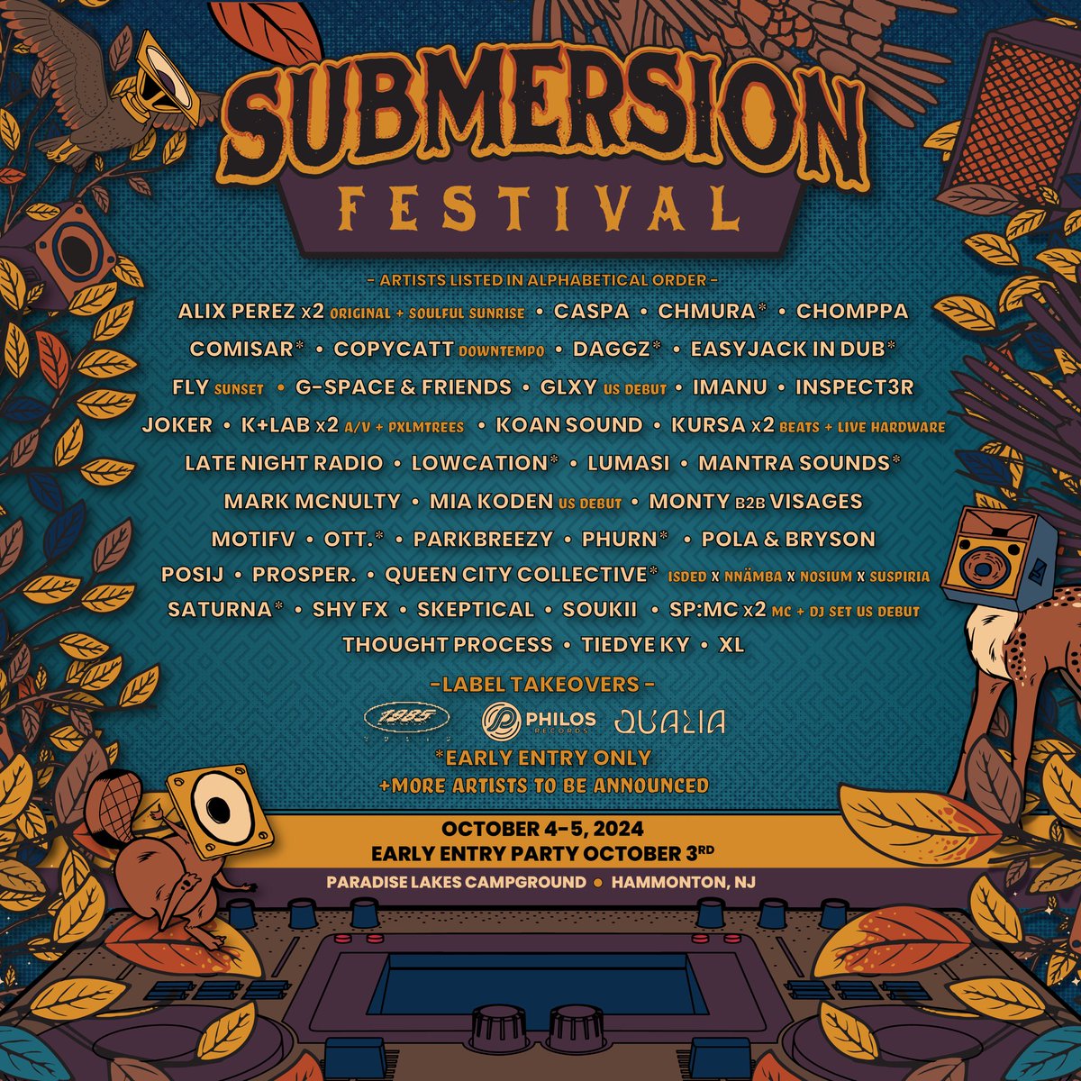 AHHHH! I’ll be back at @Submersion_Fest for the 3rd year in a row 🥰🥰🥰🥰 Stacked lineup with some of my favorite artists and homies🥵 DO NOT MISS @GLXY_OFFICIAL US DEBUT!!!!