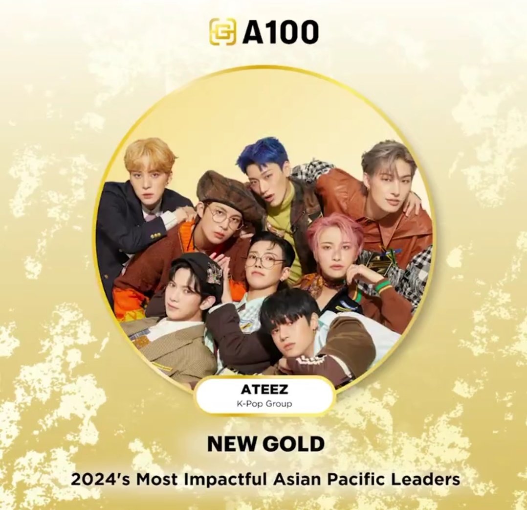 #ATEEZ are honored as 'rising leaders' on Gold House's 100 most impactful Asian-Pacific leaders list of 2024! 💪🏆🔝💯🌏🔥👑👑👑👑👑👑👑👑💛