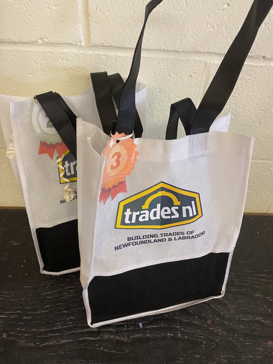 Many thanks to @Trades_NL for donating prizes for our skilled trades students. Our @mchs_nl design and fabrication popsicle stick bridge winners loved them!