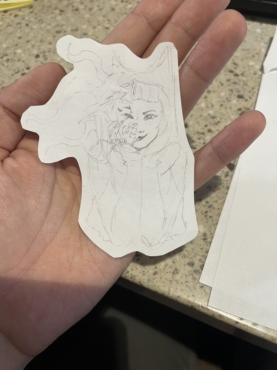 i held a lil questionnaire on my insta story ab what stuff you guys would like to see in my shop and a few said they’d like a katya sticker….thoughts on this sticker sketch?