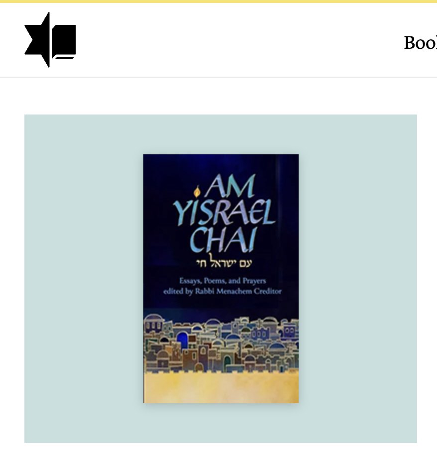 Thank you, Ariel­la Carmell @JewishBook for this generous review of Am Yisrael Chai - 'This remark­able book pro­vides the read­er with a cap­sule of one of the Jew­ish community’s defin­ing moments of reck­on­ing in the twen­ty-first century.' jewishbookcouncil.org/book/am-yisrae…