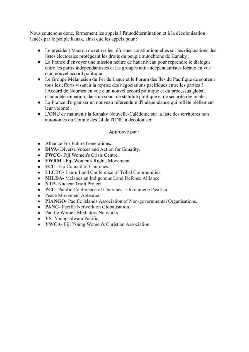 Soutient régional. 🇳🇨

#Colonialisme #Kanaky #NouvelleCalédonie #France #Macron #NonAuDégel