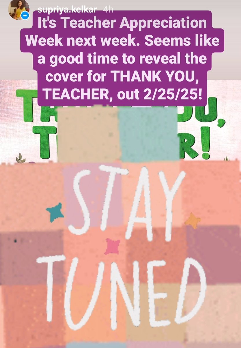 It's almost teacher appreciation week! Next week seems like a good time to reveal the cover of THANK YOU, TEACHER! Stay tuned...