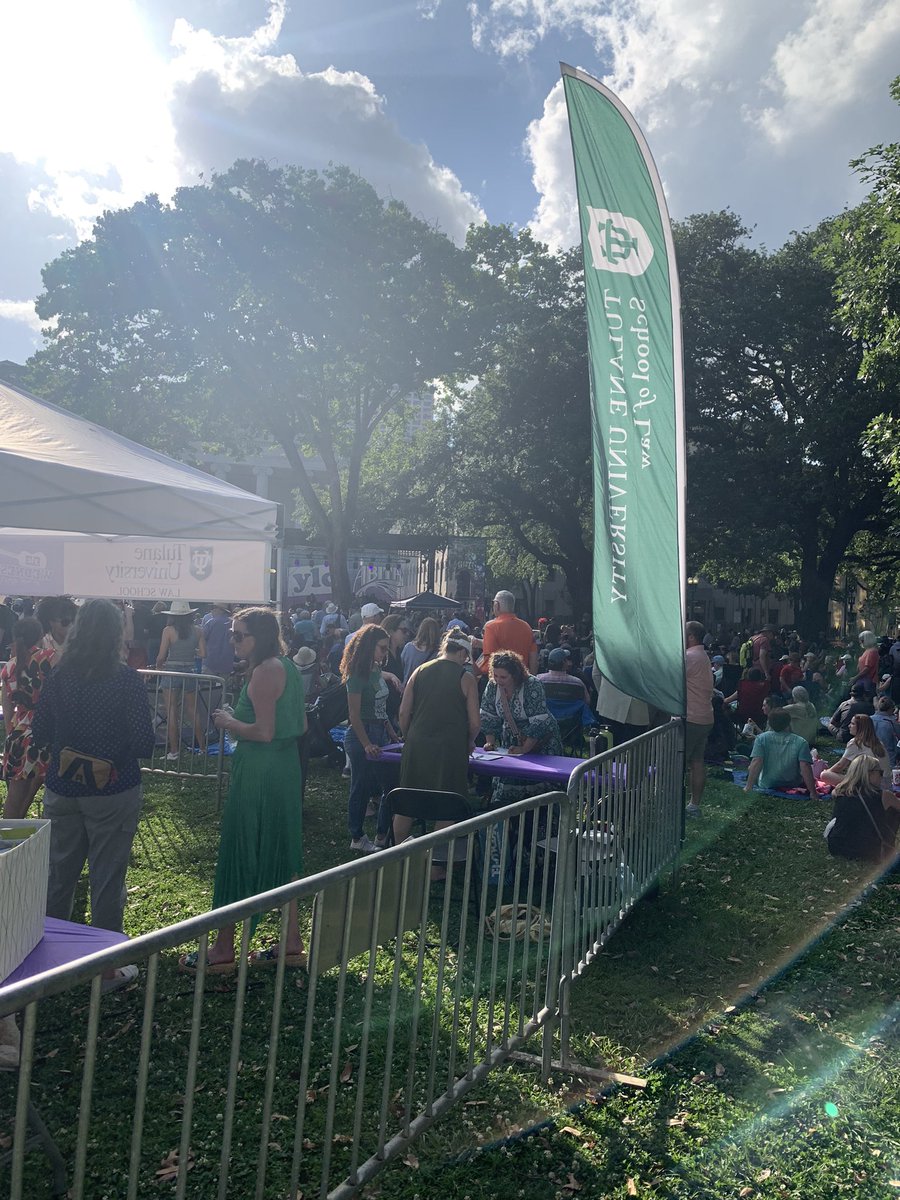 Gotta love a law school that sets up an alumni tent at a music festival. @TulaneLaw #NewOrleans