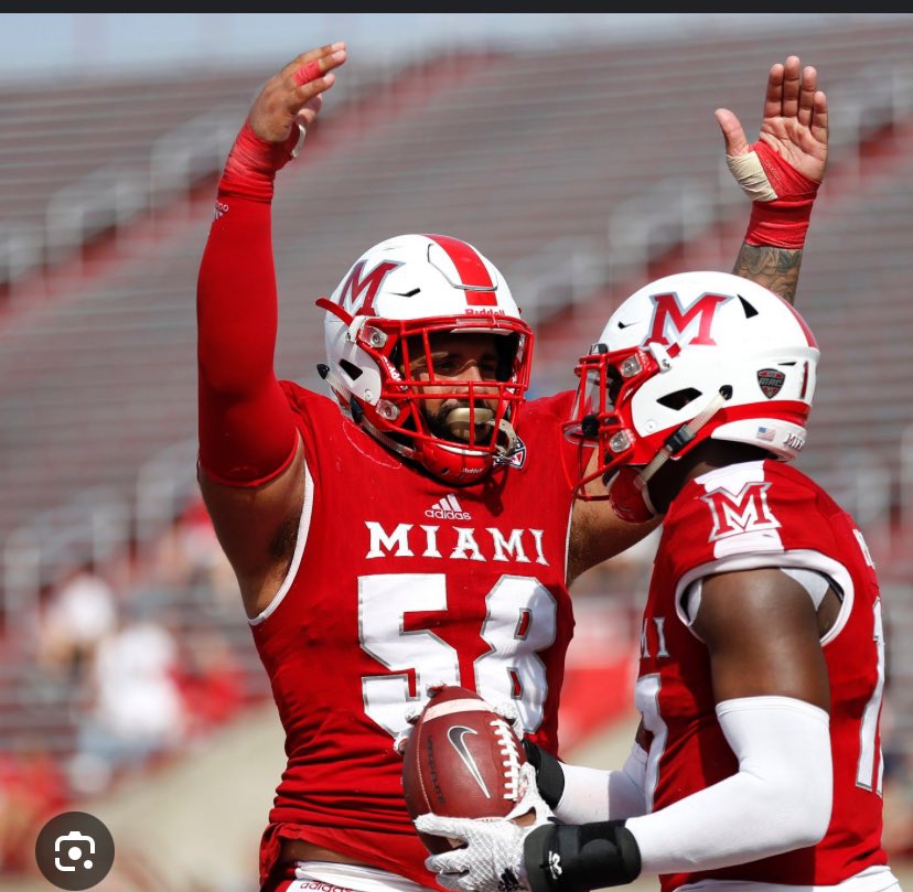 #AGTG after a great talk with @Coach_Blocker i was blessed enough to receive an offer from Miami of ohio @DarrenSunkett @CochBG4 @ycliff58 @hamitchom