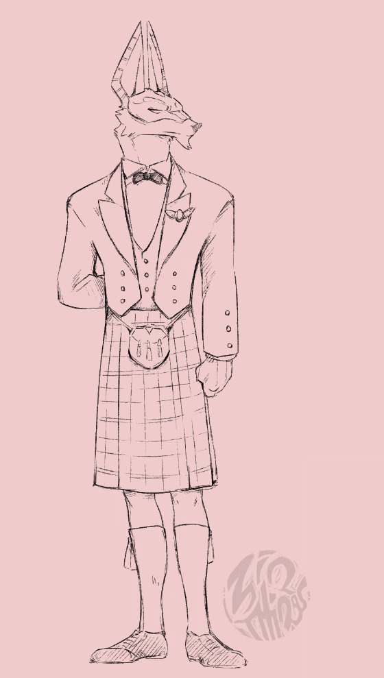 rugged-sexy-cheeky aside, i would also like to point out that if you're doin it right, kilt looks Absolutely Fuckin Regal #dislytefanart