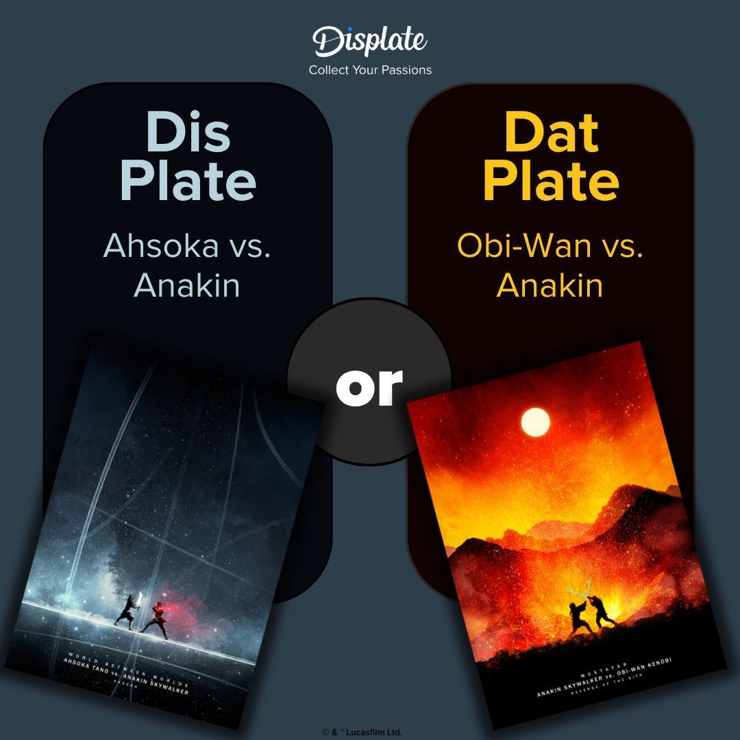 Which fight belongs on your walls? like for 👉 Ahsoka vs. Anakin RT for 👉 Obi-Wan vs. Anakin