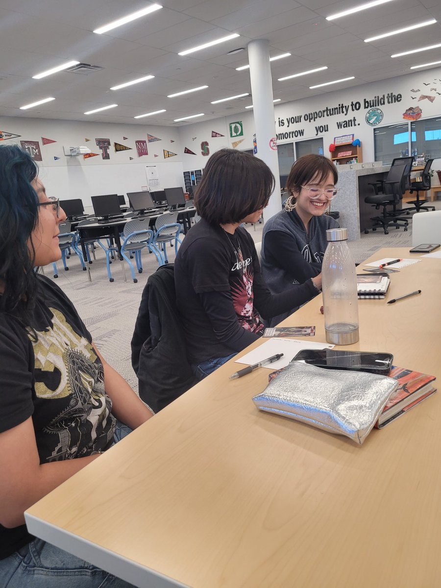 Michelle Saenz (@msaenz_lms) on Twitter photo Mr. Garcia is leading book club on a writing adventure! We are planting a seed...creating characters for a fictional story....
📖
<a href="/Socorro_HS1/">Ignacio Estorga, Ed.D</a> <a href="/ry_garcia12/">Ryan Garcia</a> <a href="/NRodriguez_LMS/">NRodriguez_LMS</a> <a href="/Sparks_Interest/">Marcy Sparks</a> Mr. Garcia is leading book club on a writing adventure! We are planting a seed...creating characters for a fictional story....
📖
<a href="/Socorro_HS1/">Ignacio Estorga, Ed.D</a> <a href="/ry_garcia12/">Ryan Garcia</a> <a href="/NRodriguez_LMS/">NRodriguez_LMS</a> <a href="/Sparks_Interest/">Marcy Sparks</a>