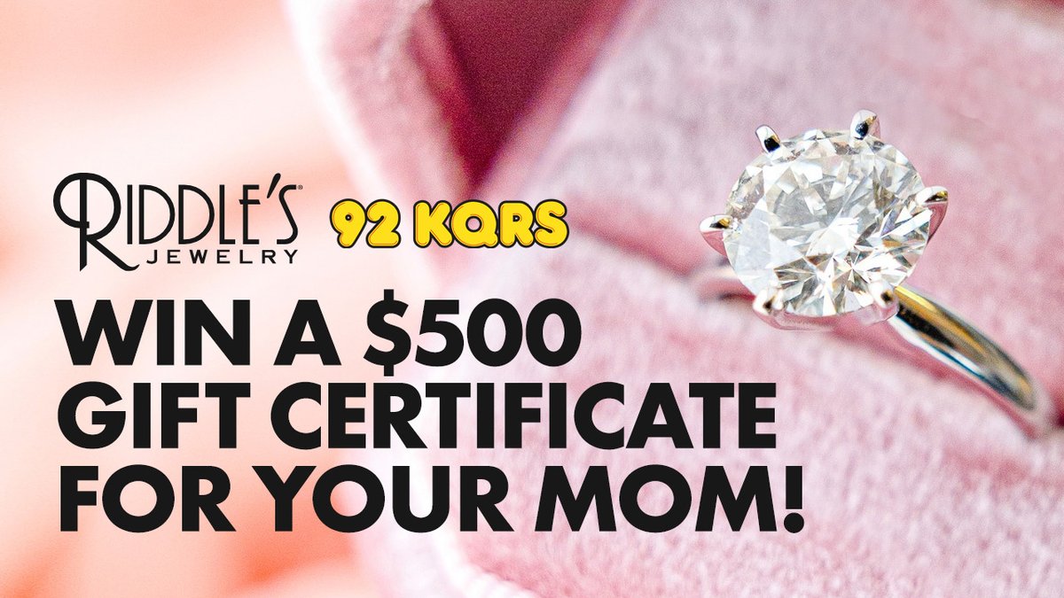 Who's the best mom you know? Is it yours? Tell us why and you could win her $500 from Riddle's Jewelry: 92kqrs.com/2024/04/29/win…