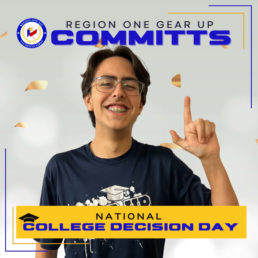 It's official! @PSJAISD's Diego Rebollo is going to @JavelinaNation.

🎶 Diego is studying to become a band director.
⚙️ Thanks to GEAR UP, Diego discovered countless options and resources that paved the way for his college acceptance.

#DecisionDay #GEARUPWorks #GEARUPGraduates