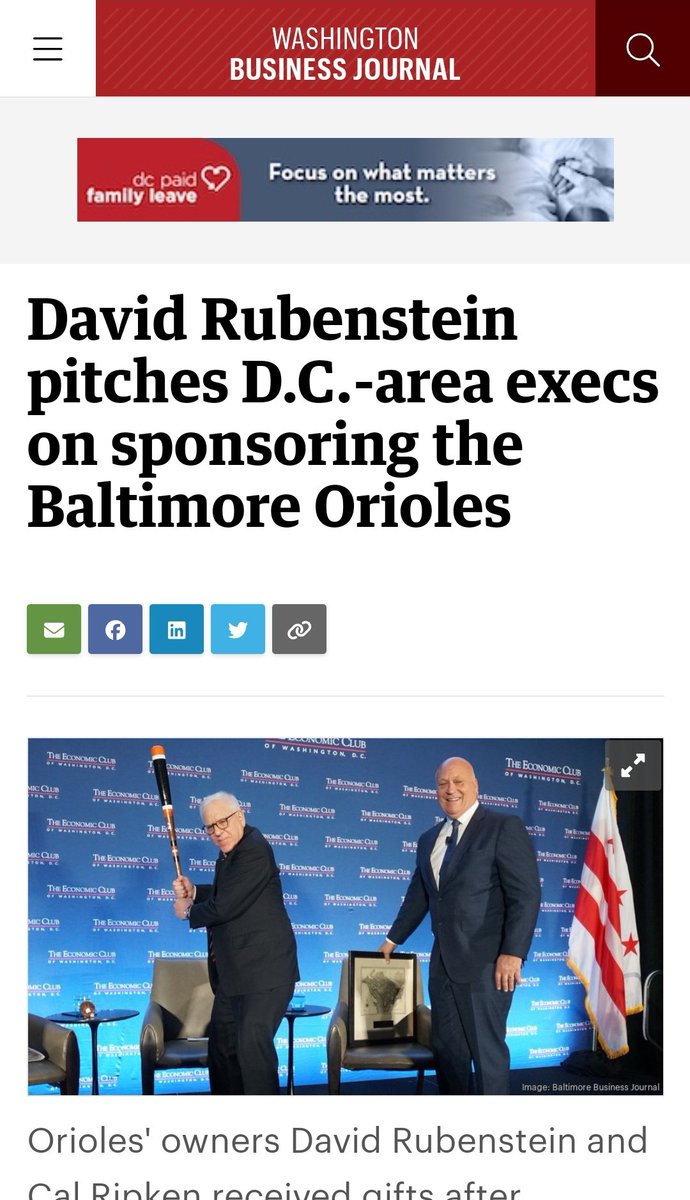 And so it begins with the Orioles panhandling in Washington D.C. They bring Cal Ripken Jr. as their shiny new toy to parade around.