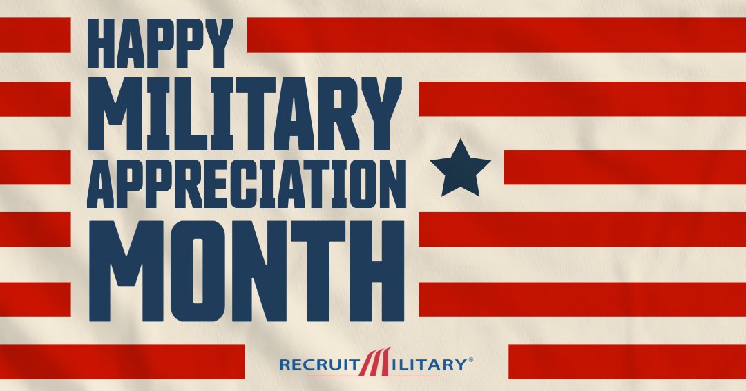 This May, join us in saluting our veterans. @RecruitMilitary champions the exceptional skills of military personnel. Support and hire heroes here: recruitmilitary.com. 🌟 #RecruitMilitary #MilitaryAppreciationMonth