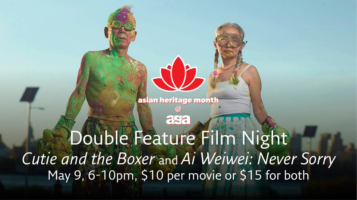 ICYMI: May 9 is our Film Night in honour of Asian Heritage Month. Watch both films for $15 or either film for $10:

6pm: ‘Cutie and the Boxer’
7:30pm: ‘Ai Weiwei: Never Sorry’

Register today: bit.ly/3UuGD4t

#FilmNight #AsianHeritageMonth #AHM2024 #YourAGA #YegDT