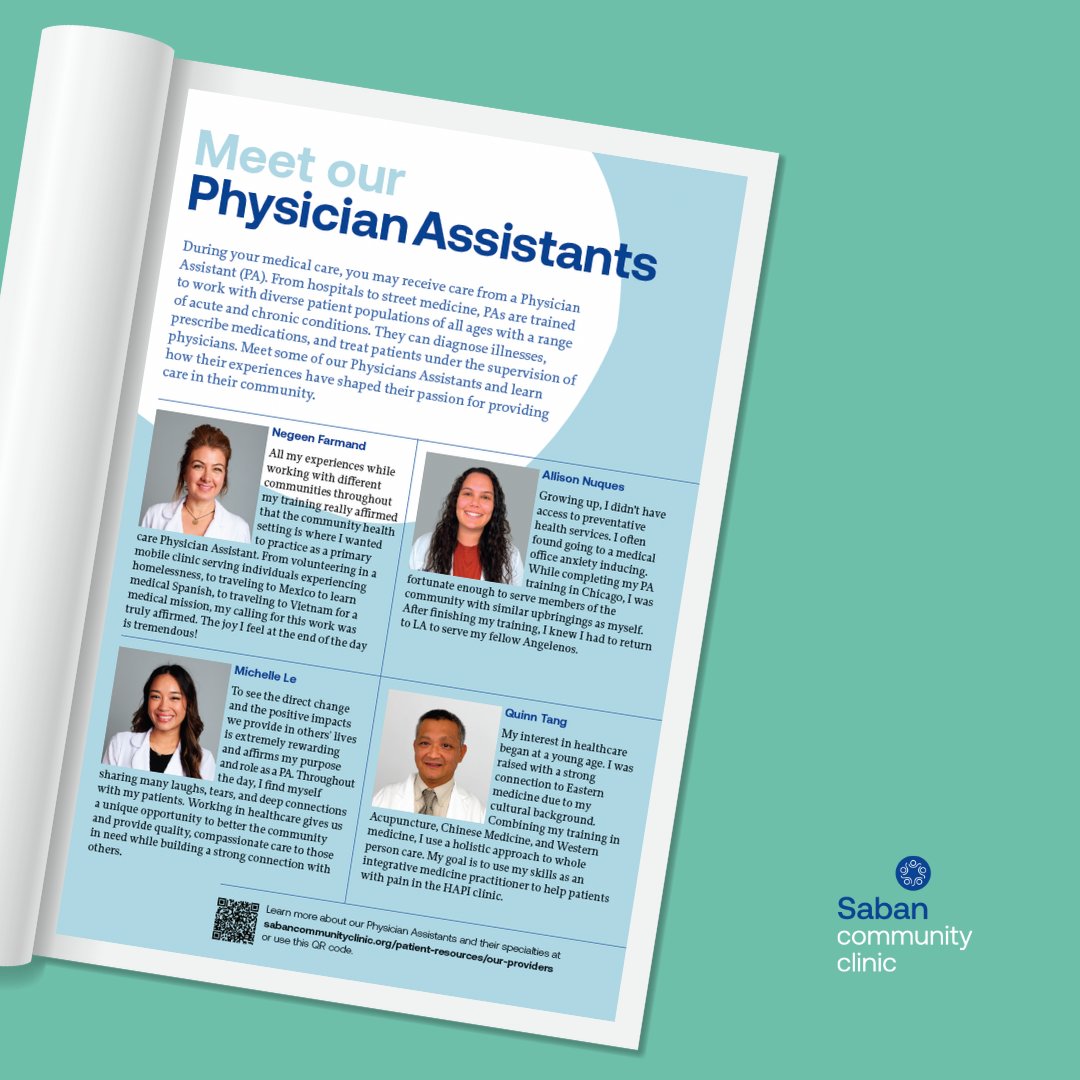 #PhysicianAssistants are trained to provide medical care to diverse patient populations of all ages and with a range of conditions. In our newsletter, meet some of our Physician Assistants and their passion for providing quality care in their community: l8r.it/co0Y