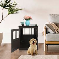 This chic dog crate doubles as an attractive side table, making it a perfect addition to any bedroom or living room. It is suitable for small pets such as puppies, kittens, or other small animals.

Anytimewags.com

#dogproducts #dogsofinstagram #dogs #dog #doglovers