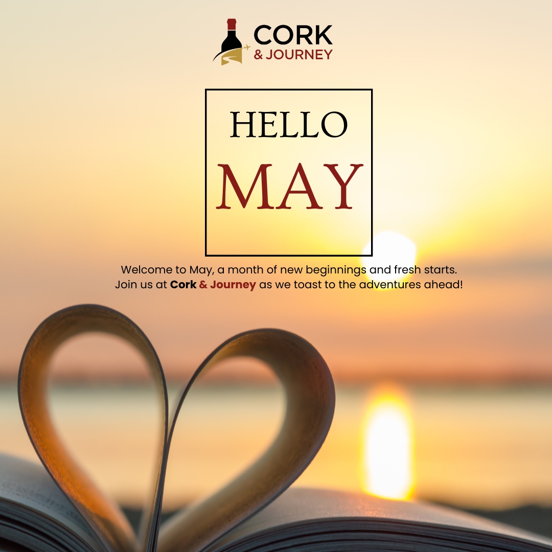 Hello May! 🌸 Welcome to a month of new beginnings and fresh starts. At Cork & Journey, we're excited to embark on new adventures with you. 

Let's raise our glasses to the journey ahead! 

#HelloMay #NewBeginnings #FreshStarts #CorkandJourney #WineAdventures #WineLovers #Win...