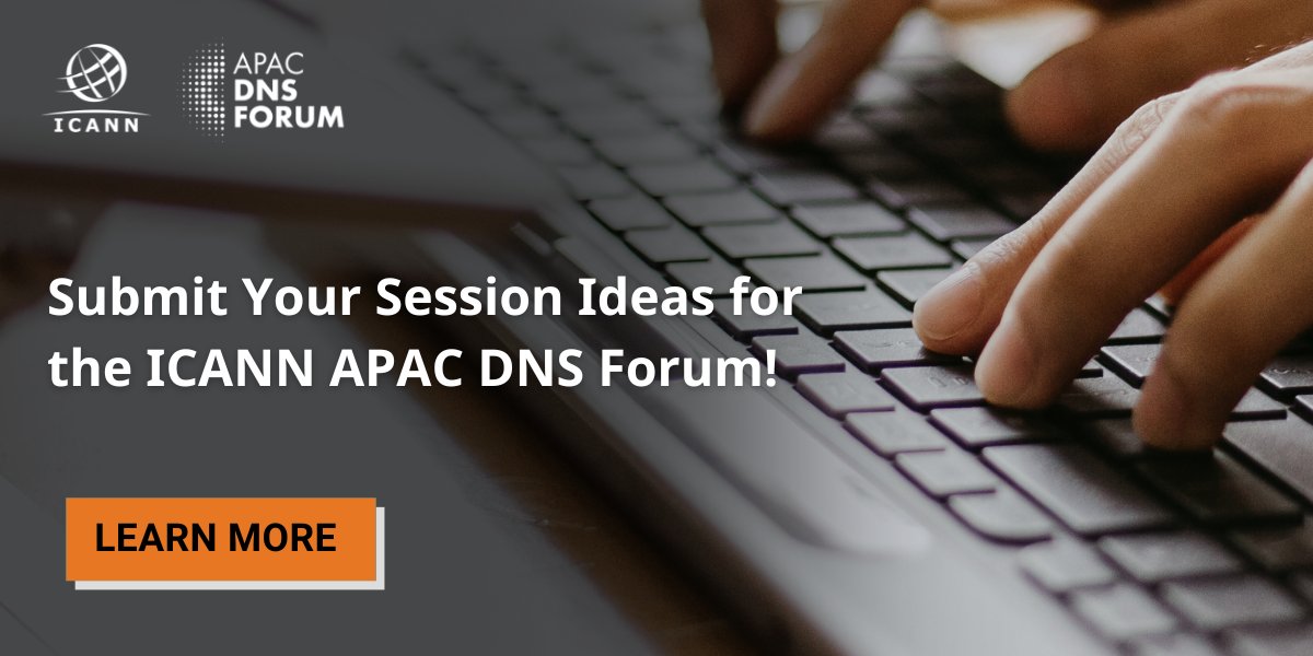 Got a session idea for the #ICANN APAC DNS Forum? We’re accepting proposals for pre-event webinars and Forum sessions scheduled for 23-24 July. Share your insights! Visit our website to submit your proposal >> go.icann.org/49ZyVUD #DNS