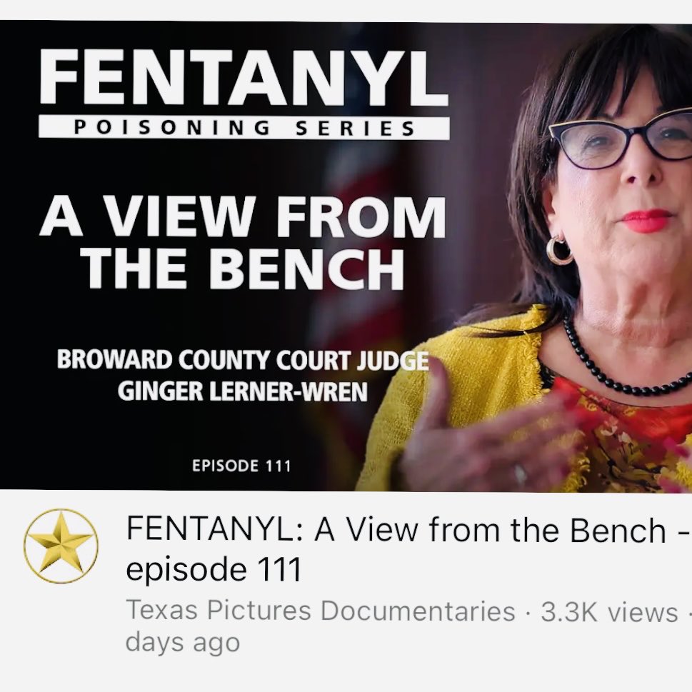 TY! South Florida Opioid Alliance & Texas Pictures Documentaries 4 “Fentanyl: A View From The Bench” ⁦@intlTJsociety⁩ ⁦⁦@chrispouloslaw⁩ ⁦@eEmmaJonesLaw⁩ ⁦@NeilMilliken⁩ ⁦⁦⁦@kathleengorma13⁩ ⁦@ballyaltonboy⁩ youtu.be/4JlkFRU141U?si…
