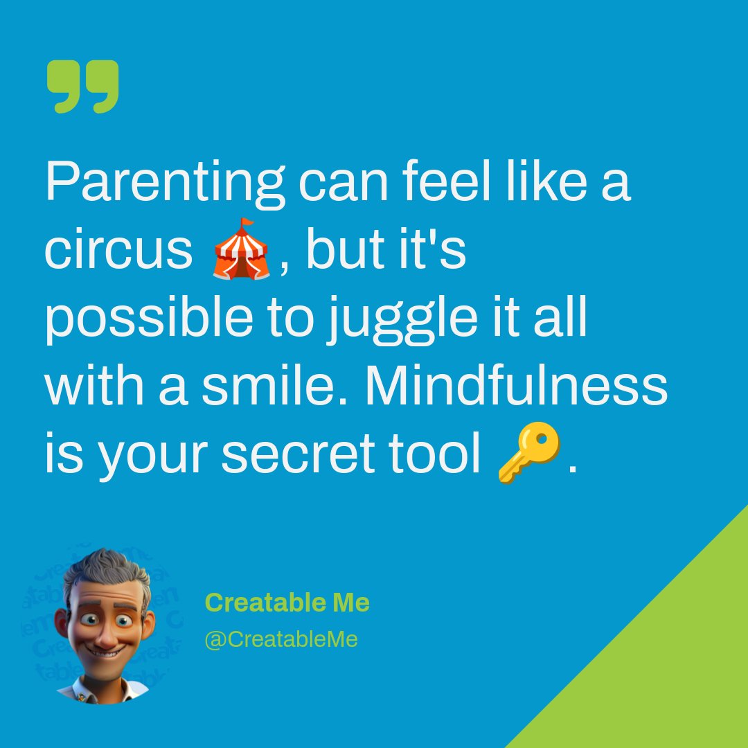 🧘‍♂️ Take deep breaths during the morning rush. It's a simple way to keep your cool and set a positive tone for the day. Share your own mindfulness tips or visit CreatableMe.com for more! 🌈 #MindfulParenting #FamilyWellness #CreatableMe #CreatableMe #Parenting #Creativity