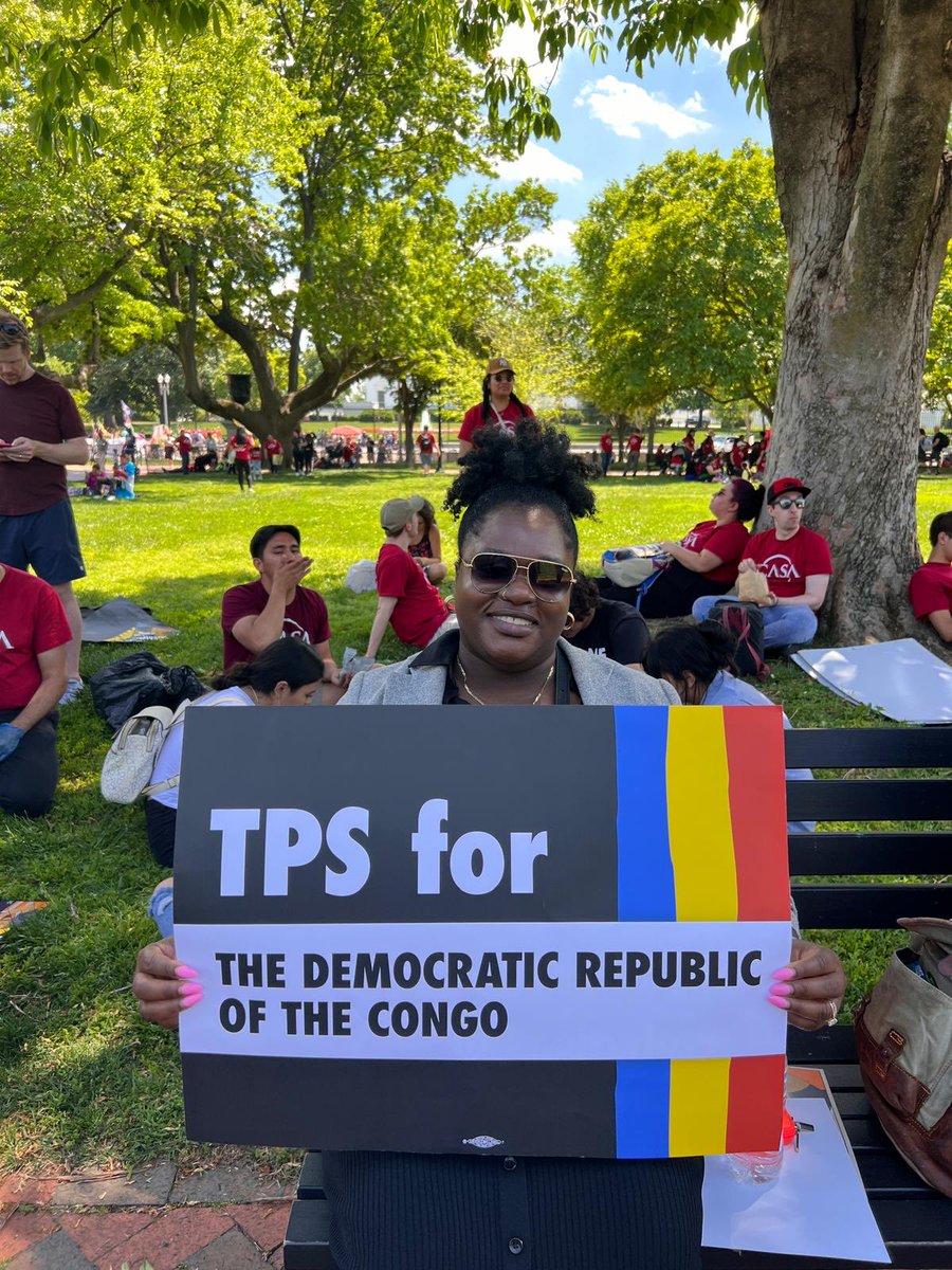 ✊🏾Today, we joined partners and allies to raise our voices for Temporary Protected Status (TPS)! TPS is life-saving, it is life-affirming, and the time is now to designate for communities that desperately need this protection, including #DRC & #Mali. #TPS4DRC #TPS4Mali