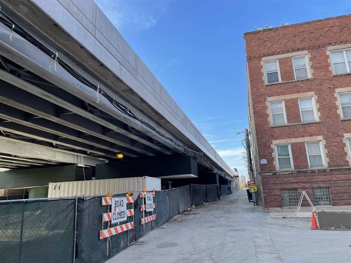 New elevated tracks transitioning into the old embankment at Ardmore