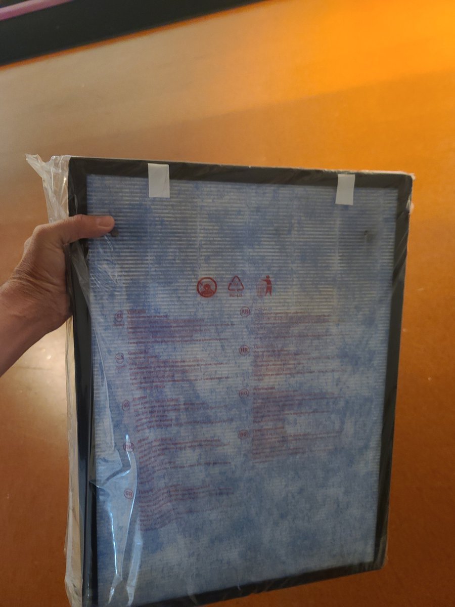 Another PSA: Decided to check the HEPA filter at my son's gym to see if anyone has been servicing it. Even worse. It has been in a plastic bag the last year. Make sure the filter isn't wrapped in plastic. 😬