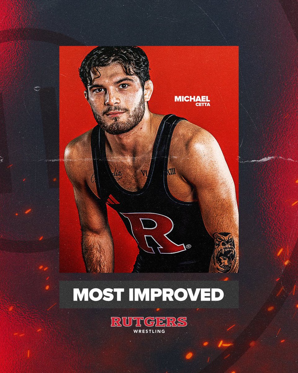 Our Most Improved Wrestler Award goes to Michael Cetta!   #RelentlessPursuit | #GoRU