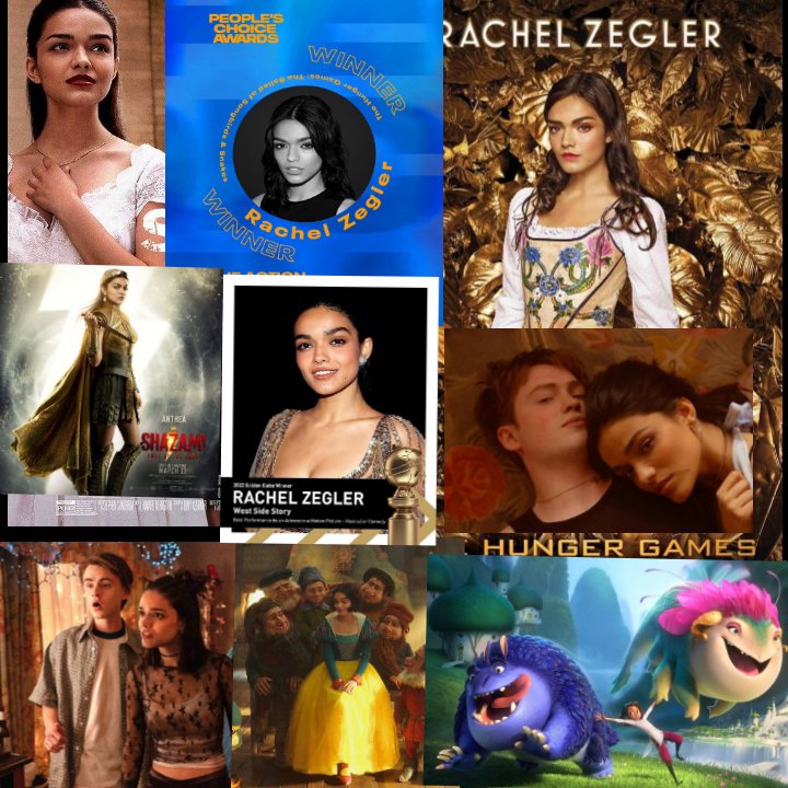 Rachel Zegler's career in 4 years: Steven Spielberg directing film, live action Disney Princess, superhero film (DC), an animation, A24 movie, she's in one of the most famous film franchises (The Hunger Games) she's in a BROADWAY play and she won the P'sCa and The golden globes!