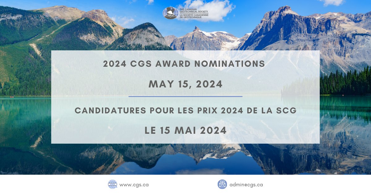 REMINDER: 2024 CGS Award Nomination Deadlines Read more: cgs.ca/newsletter_ite… RAPPEL : Dates limites pour la présentation de candidatures pour les prix 2024 de la SCG Lire la suite : cgs.ca/newsletter_ite…